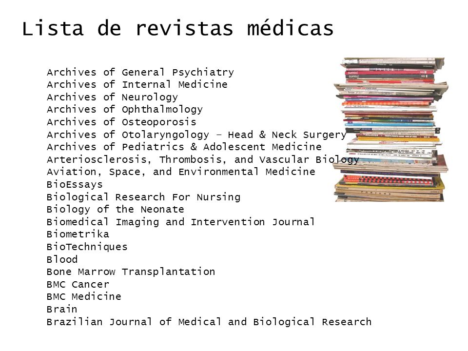 Lista de revistas médicas
