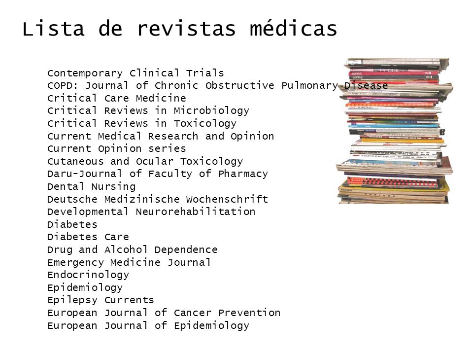 Lista de revistas médicas