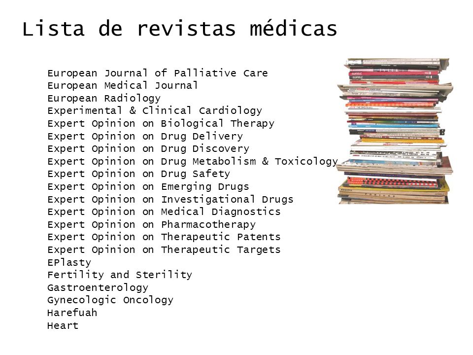 Lista de revistas médicas