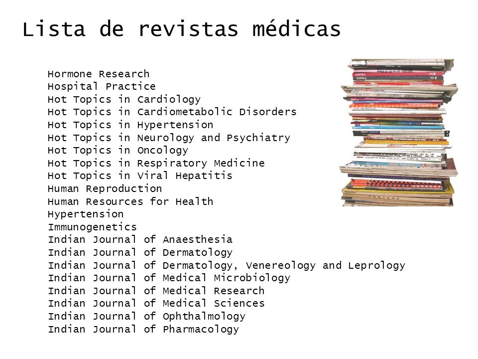Lista de revistas médicas