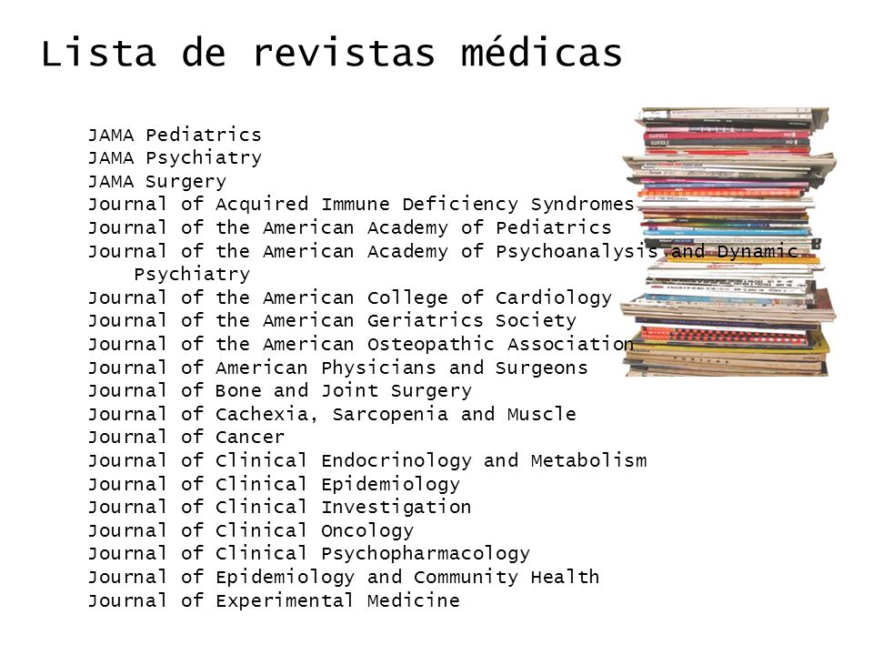 Lista de revistas médicas