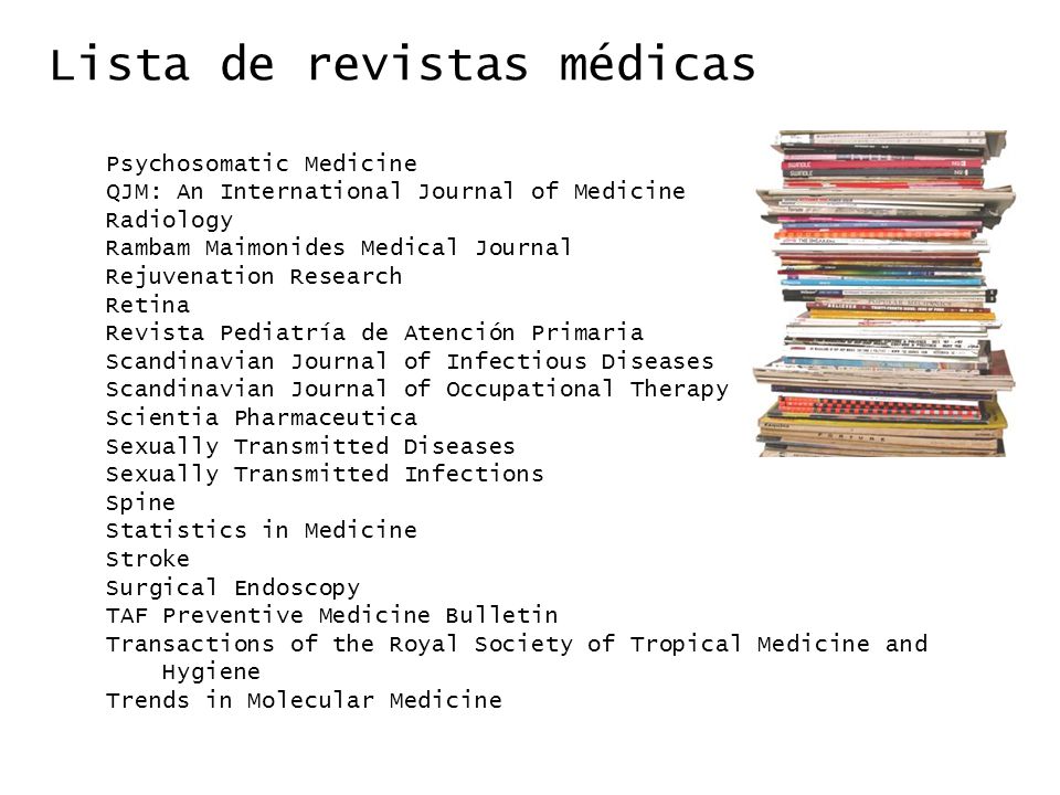 Lista de revistas médicas