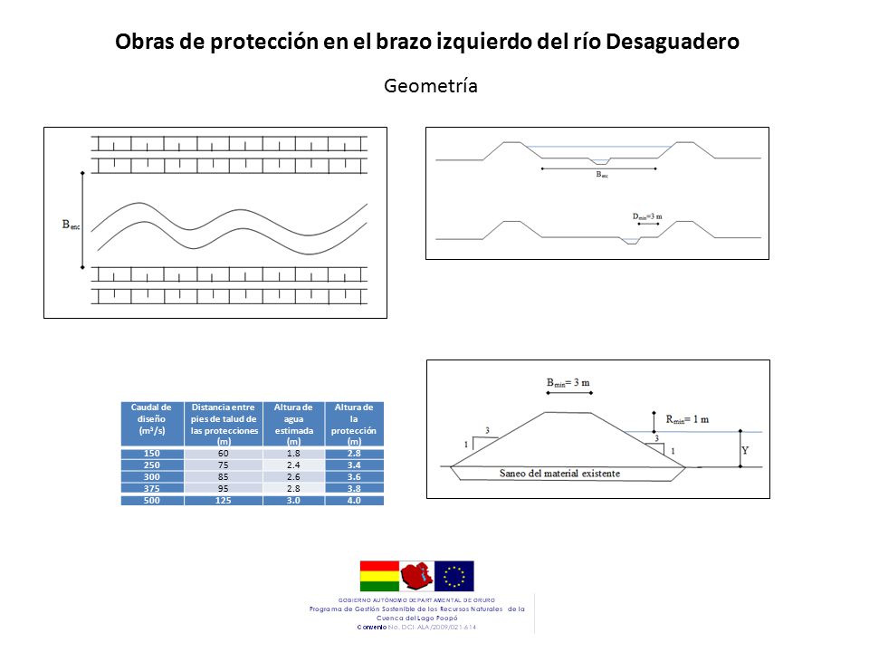 Obras de protección en el brazo izquierdo del río Desaguadero