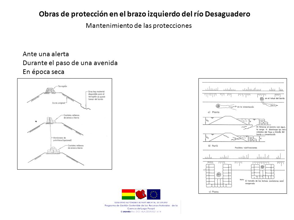 Obras de protección en el brazo izquierdo del río Desaguadero