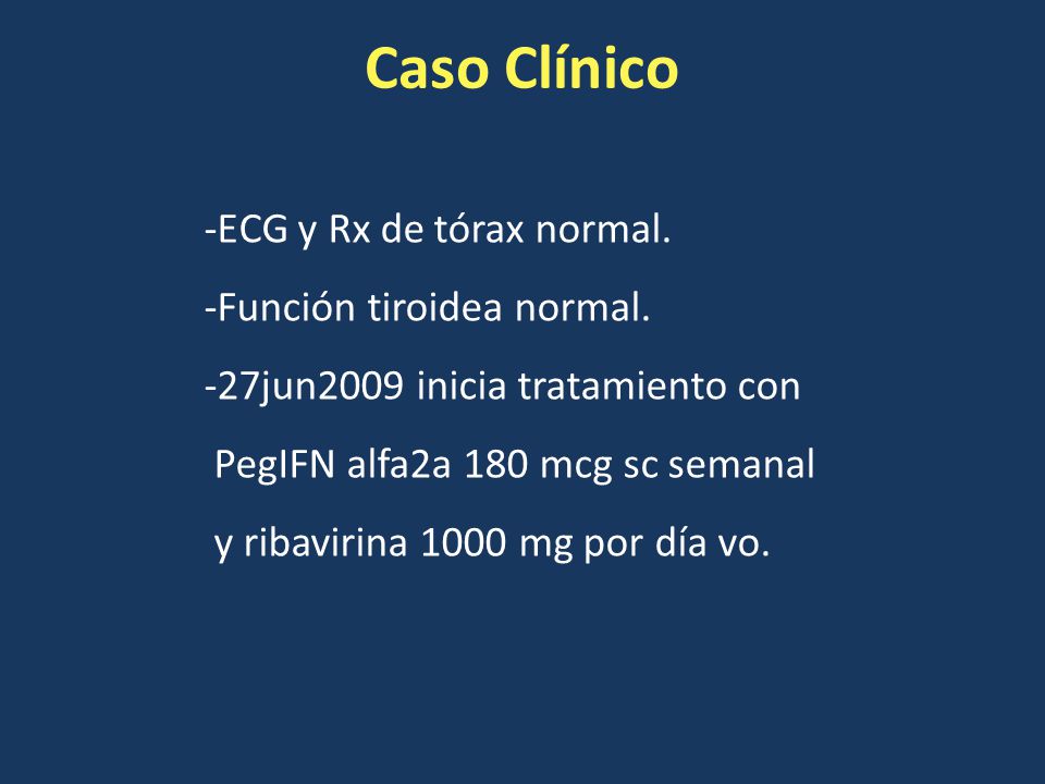 Caso Clínico -ECG y Rx de tórax normal. -Función tiroidea normal.