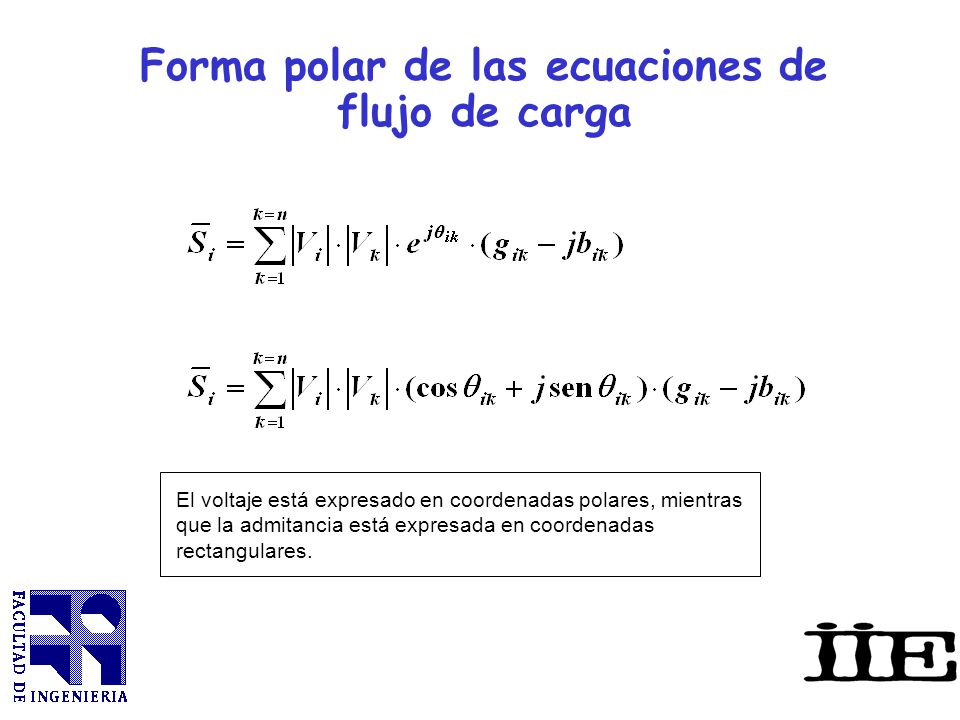 Forma polar de las ecuaciones de flujo de carga