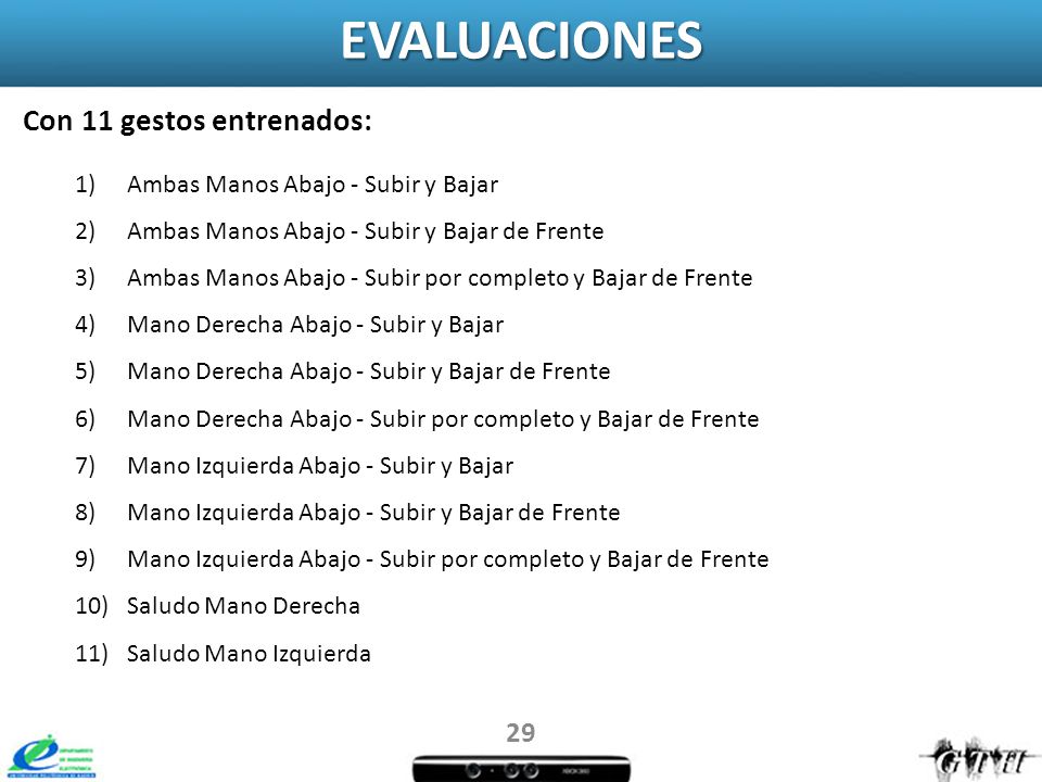EVALUACIONES Por cada evaluación se analizan: Umbrales de rechazo 30