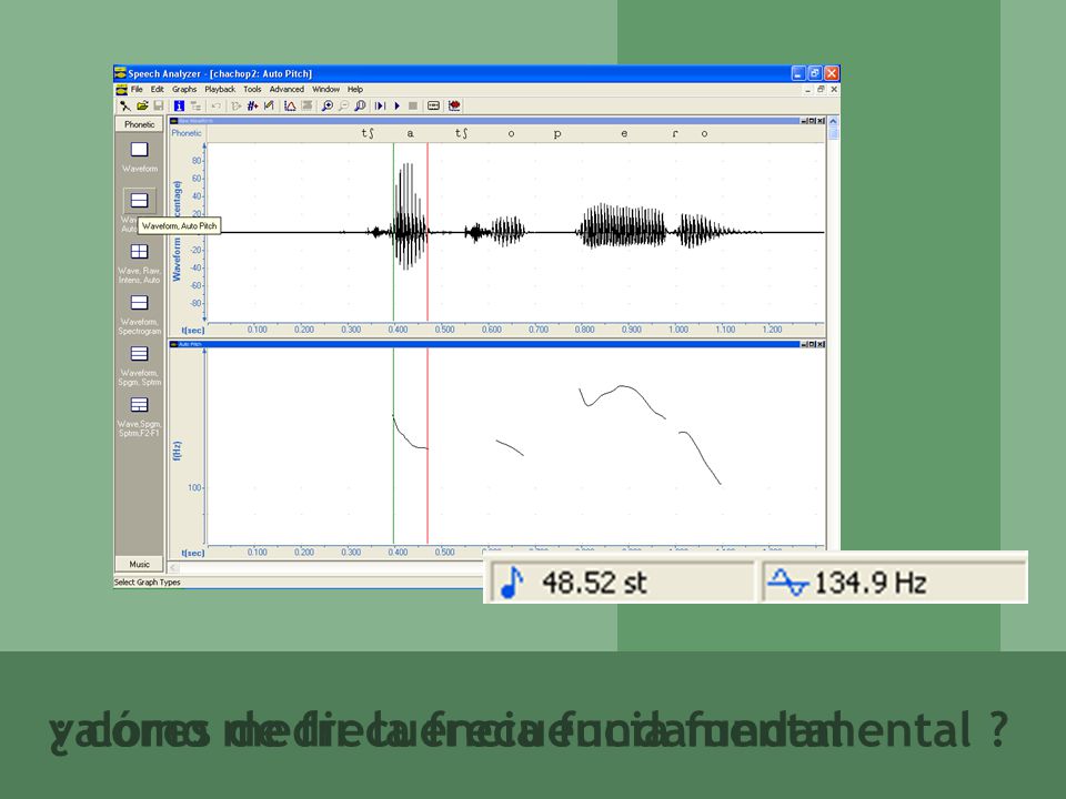 valores de frecuencia fundamental