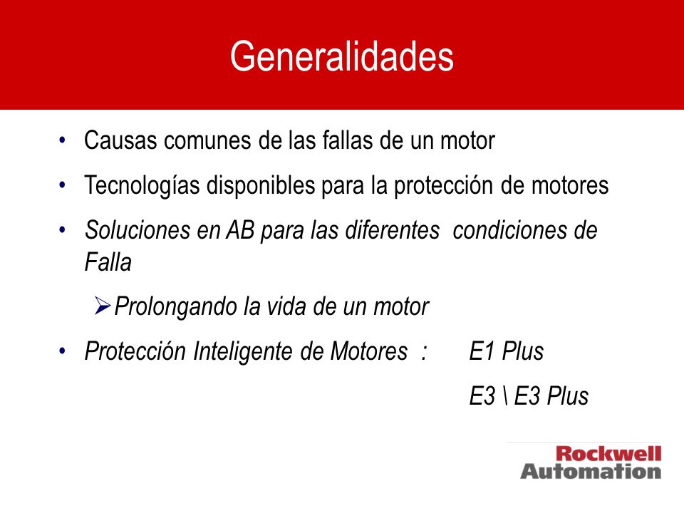 Generalidades Causas comunes de las fallas de un motor
