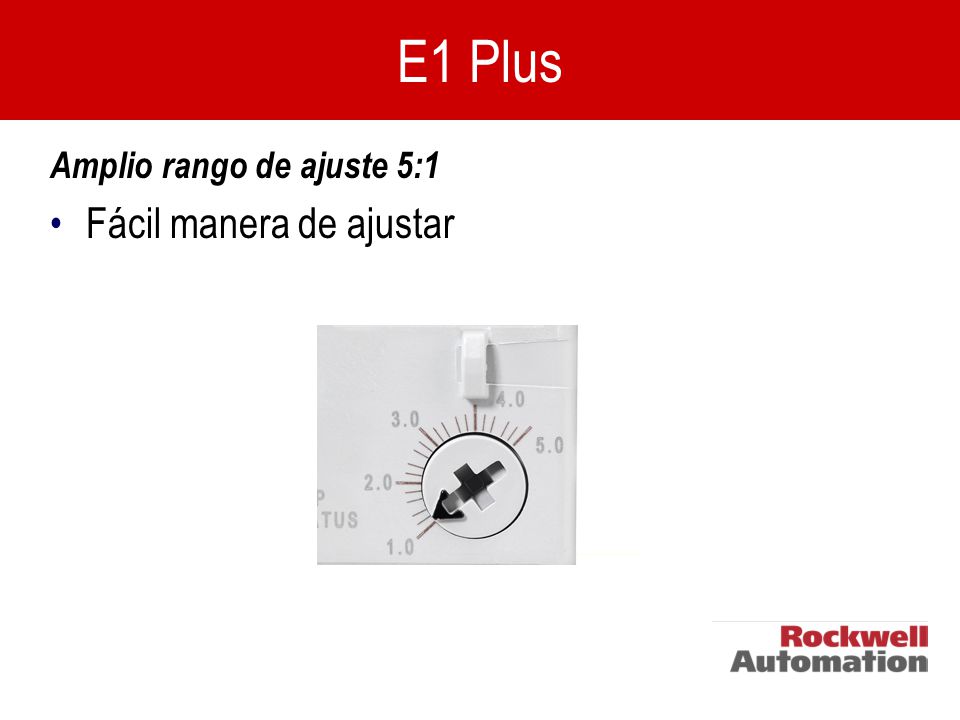 E1 Plus Amplio rango de ajuste 5:1 Fácil manera de ajustar