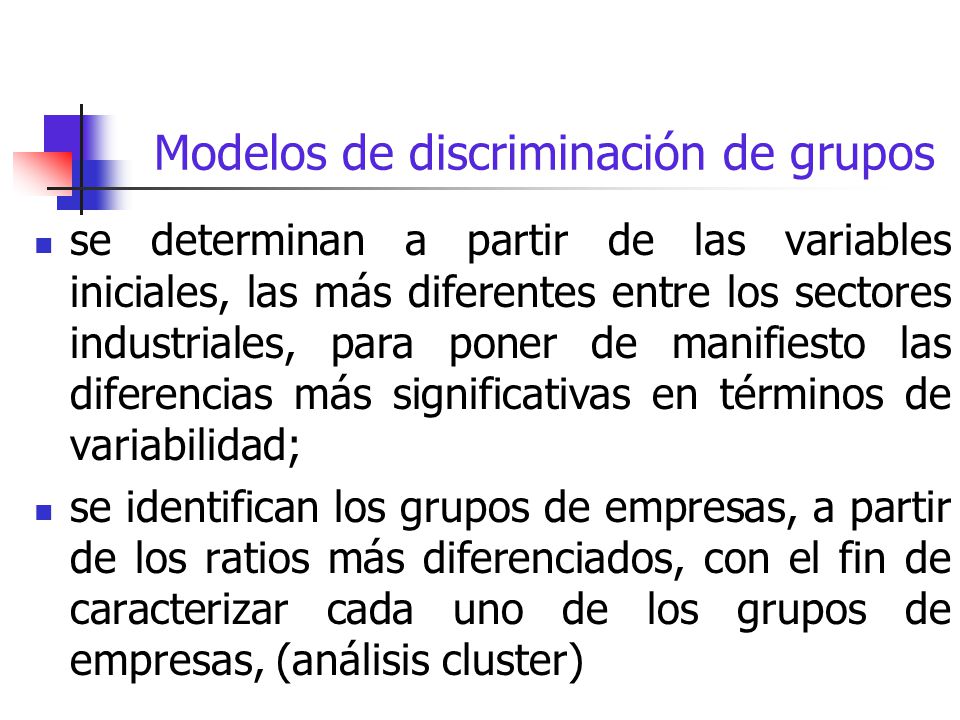 Modelos de discriminación de grupos