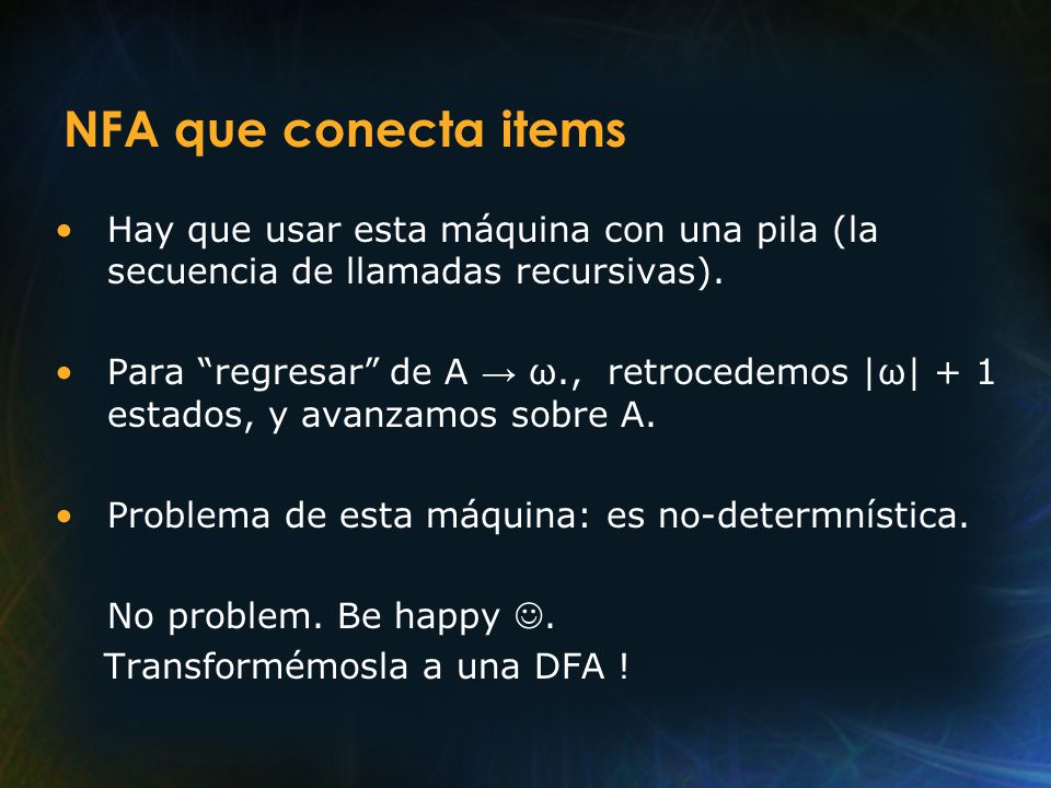 11/04/2017 NFA que conecta items. Hay que usar esta máquina con una pila (la secuencia de llamadas recursivas).