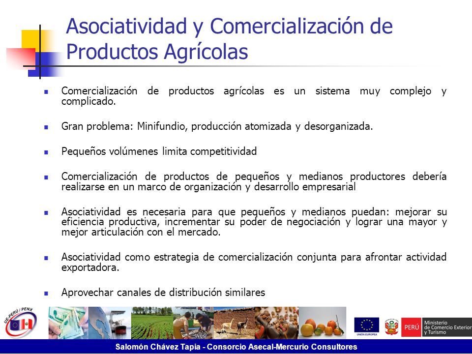 Asociatividad y Comercialización de Productos Agrícolas