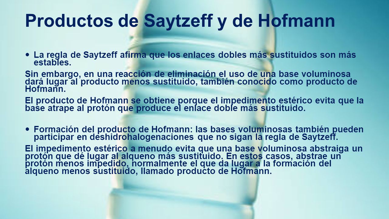 Productos de Saytzeff y de Hofmann