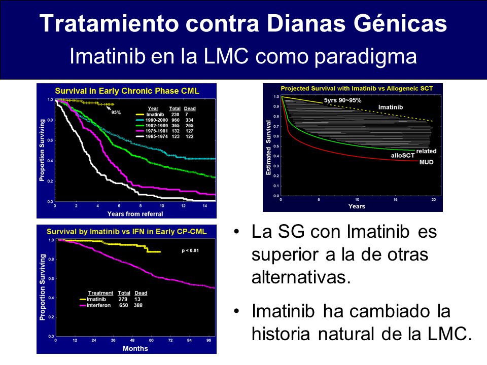 Tratamiento contra Dianas Génicas Imatinib en la LMC como paradigma