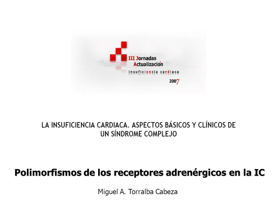 Polimorfismos de los receptores adrenérgicos en la IC