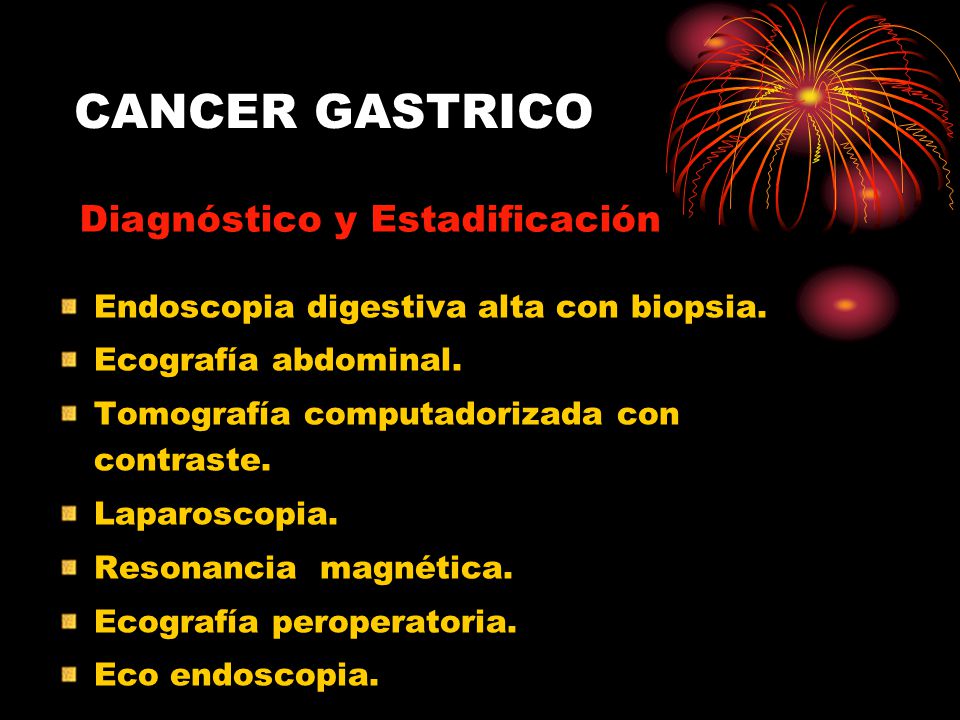 CANCER GASTRICO Diagnóstico y Estadificación