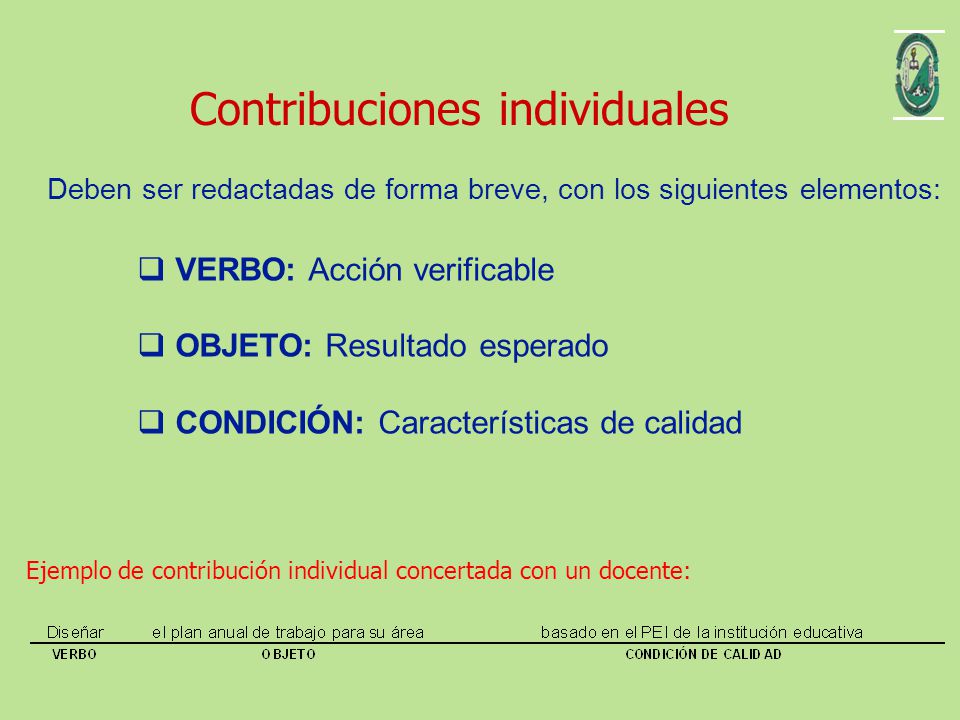 Contribuciones individuales