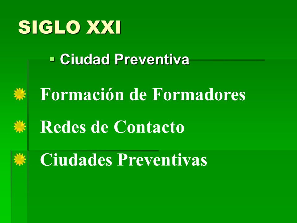 Formación de Formadores Redes de Contacto Ciudades Preventivas