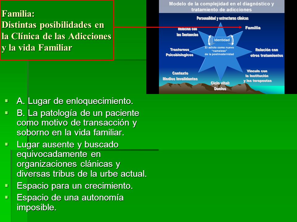 Familia: Distintas posibilidades en la Clínica de las Adicciones y la vida Familiar