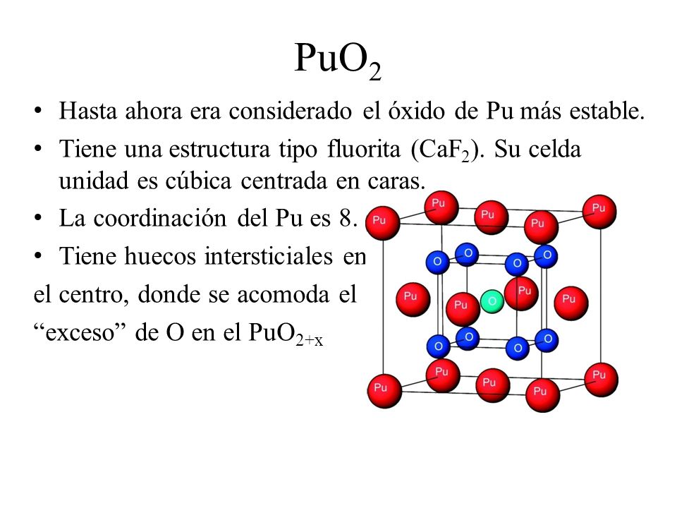 PuO2 Hasta ahora era considerado el óxido de Pu más estable.