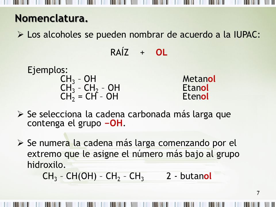 CH3 – CH(OH) – CH2 – CH3 2 - butanol