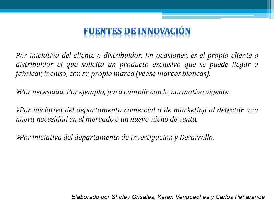 Fuentes de innovación