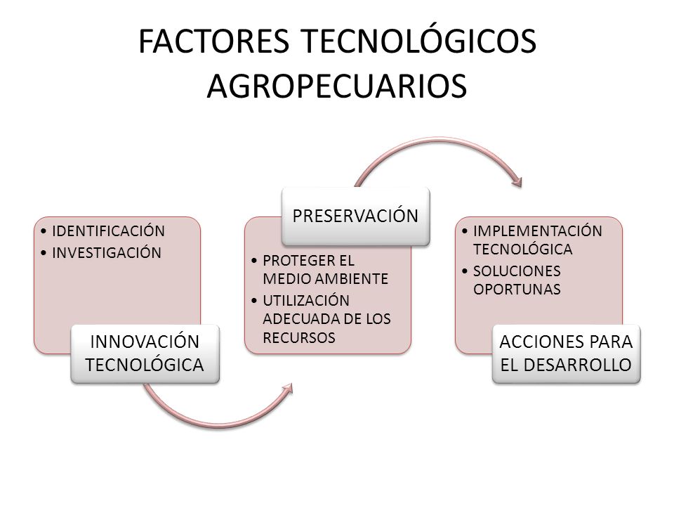 FACTORES TECNOLÓGICOS AGROPECUARIOS
