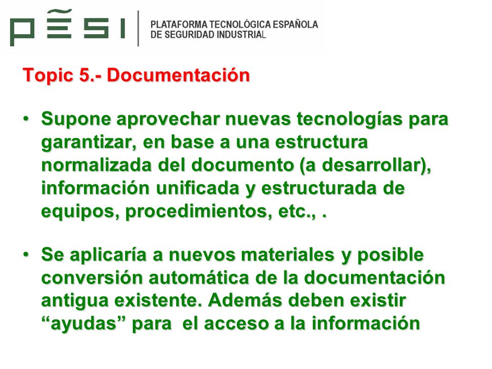 Topic 5.- Documentación