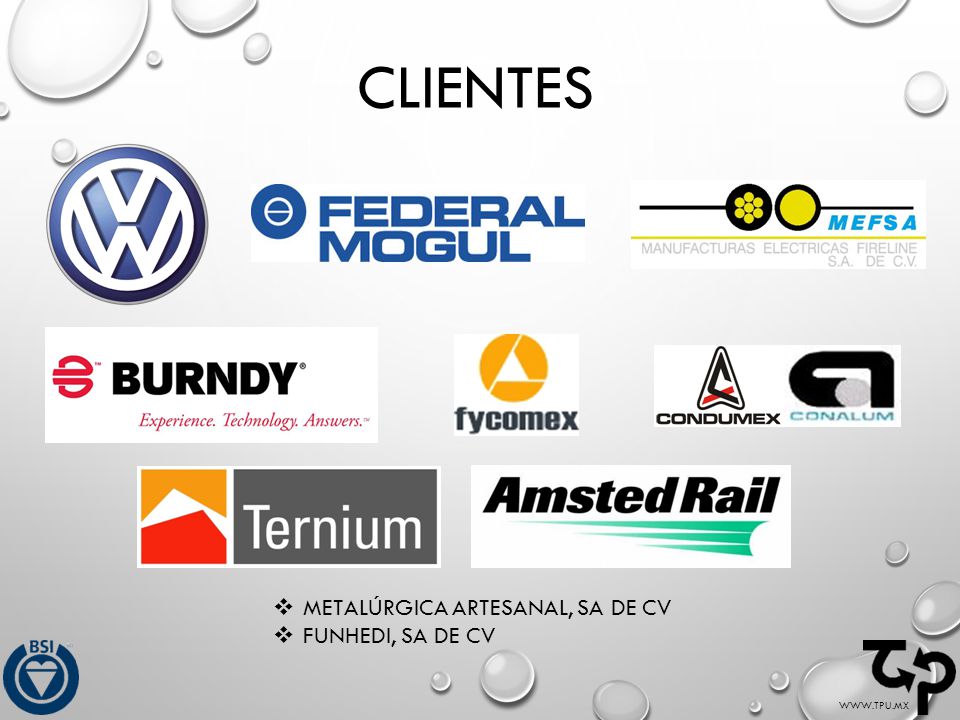 CLIENTES METALÚRGICA ARTESANAL, SA DE CV FUNHEDI, SA DE CV
