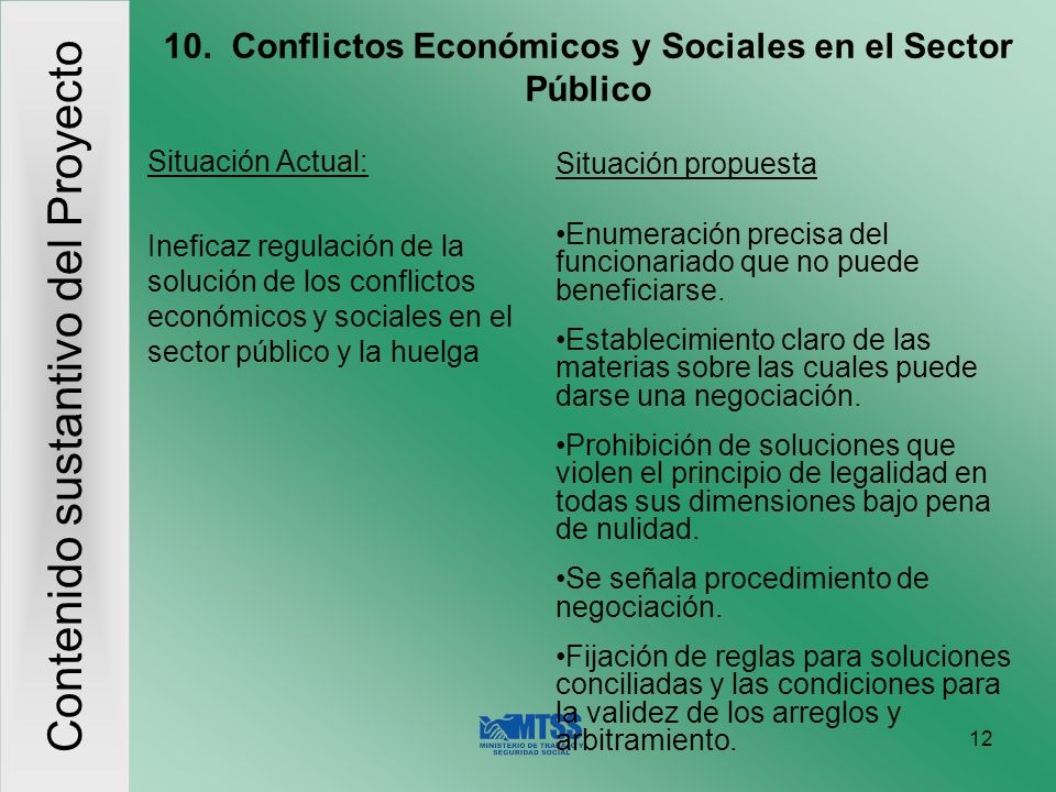 10. Conflictos Económicos y Sociales en el Sector Público