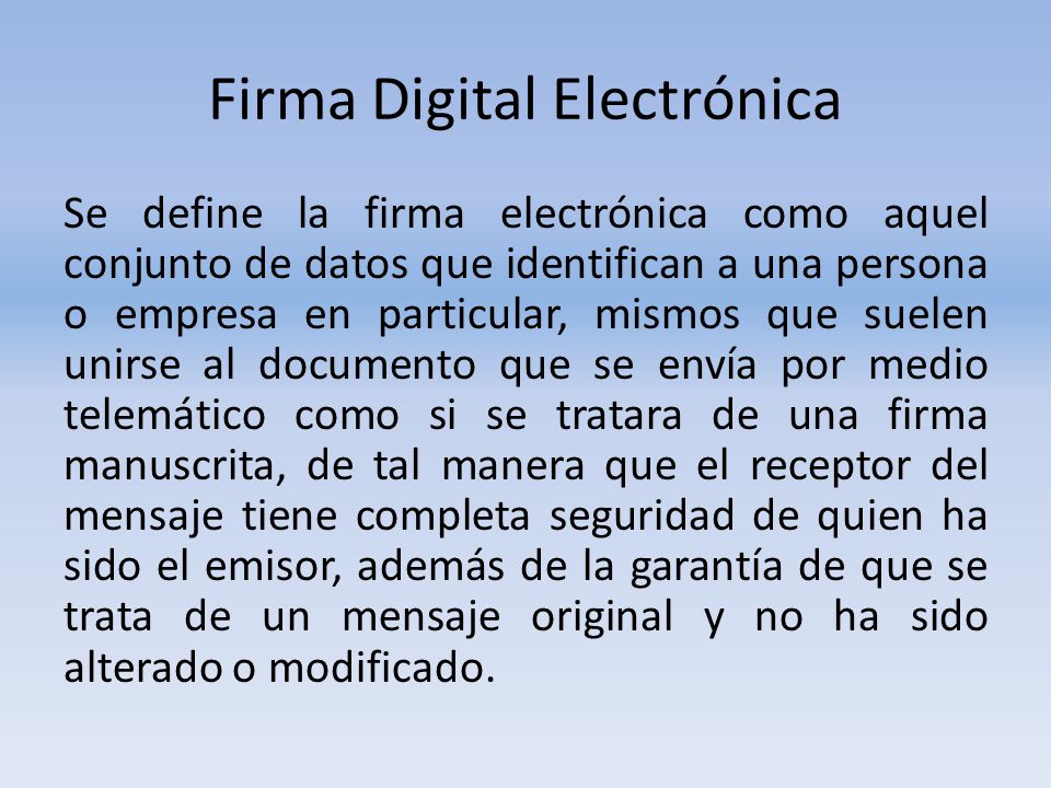 Firma Digital Electrónica