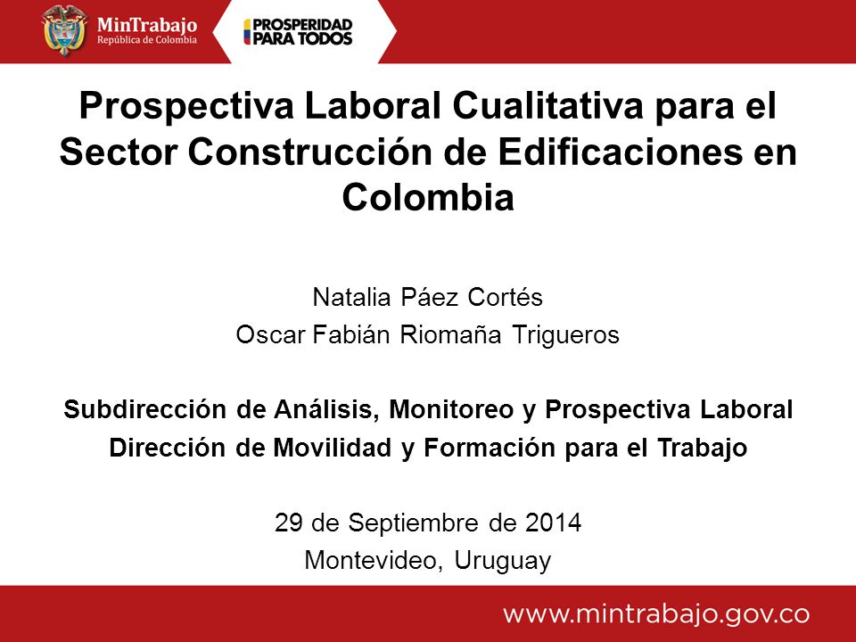 Prospectiva Laboral Cualitativa para el Sector Construcción de Edificaciones en Colombia