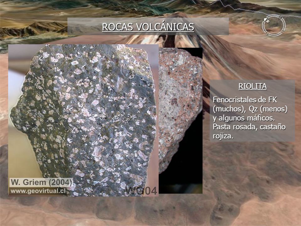 ROCAS VOLCÁNICAS RIOLITA