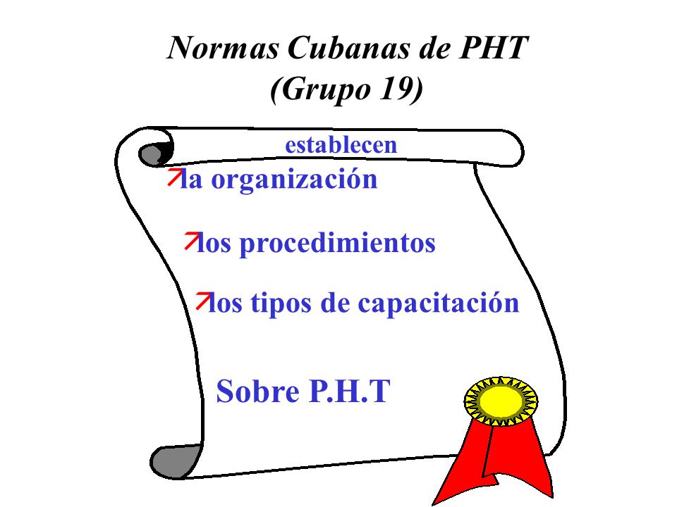 Normas Cubanas de PHT (Grupo 19)