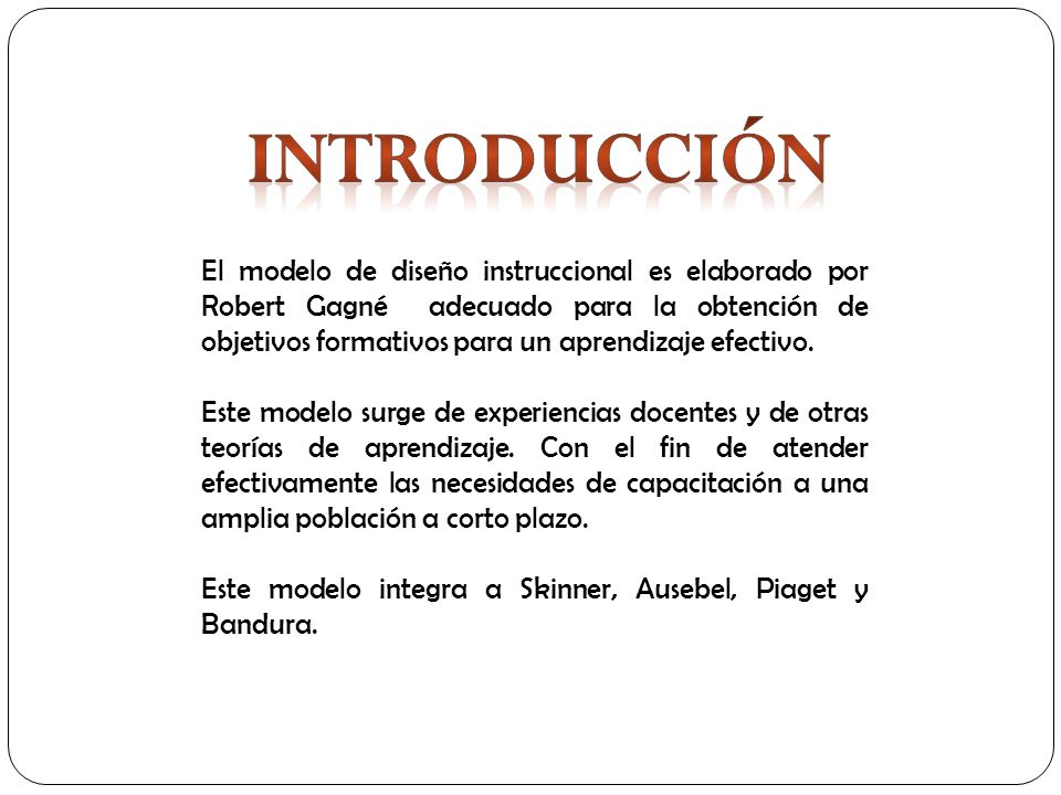 Modelo de instrucción “gagnÉ”. - ppt video online descargar