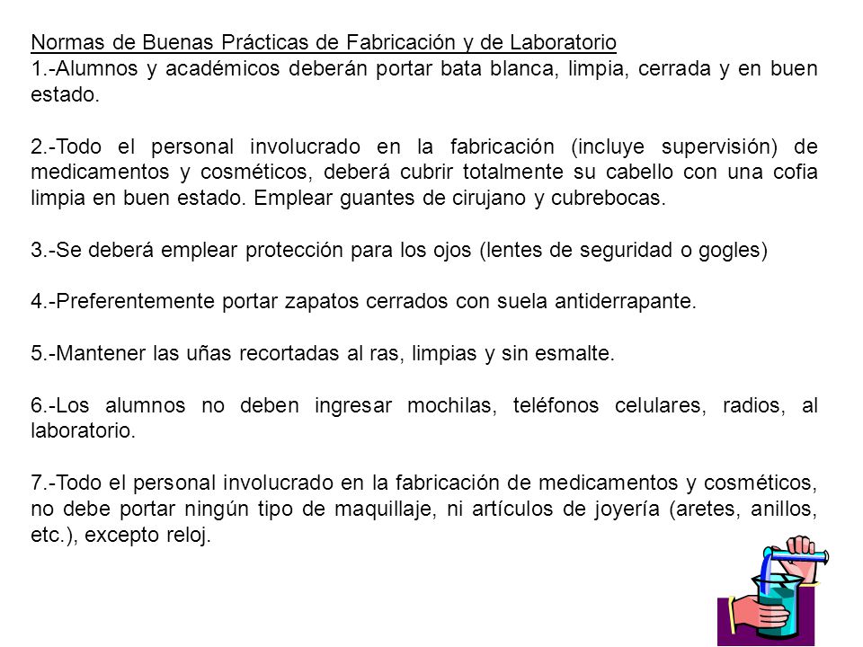 Normas de Buenas Prácticas de Fabricación y de Laboratorio