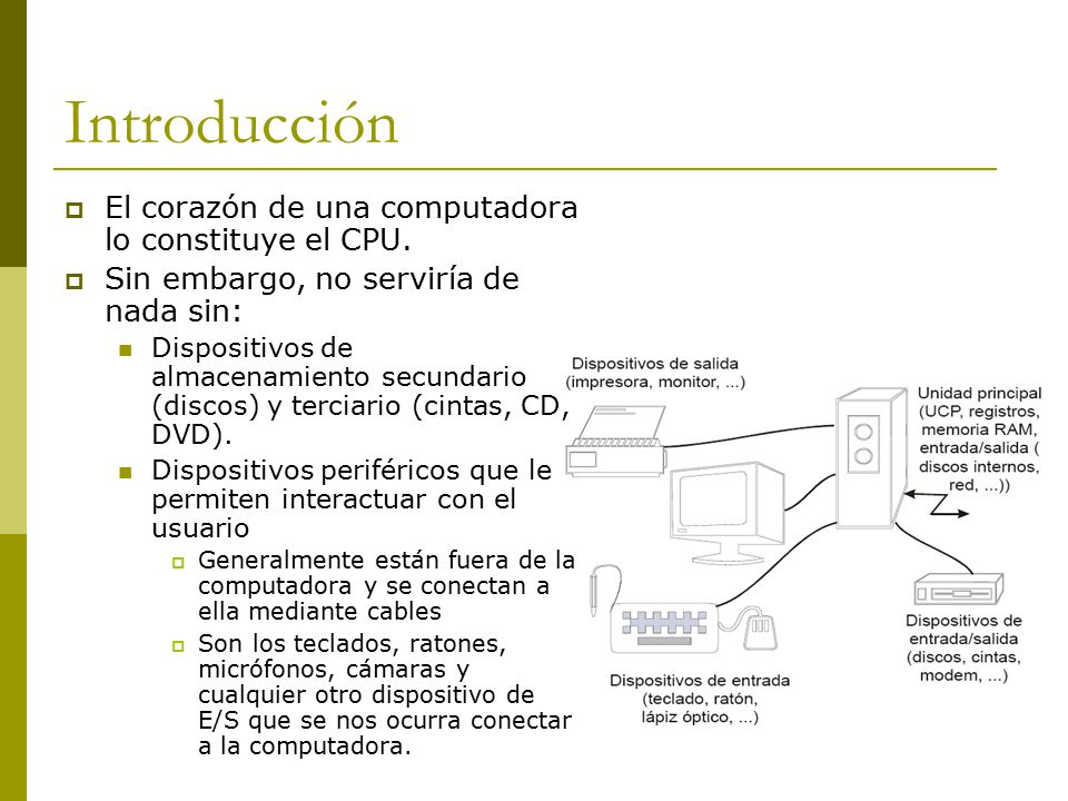 Introducción El corazón de una computadora lo constituye el CPU.