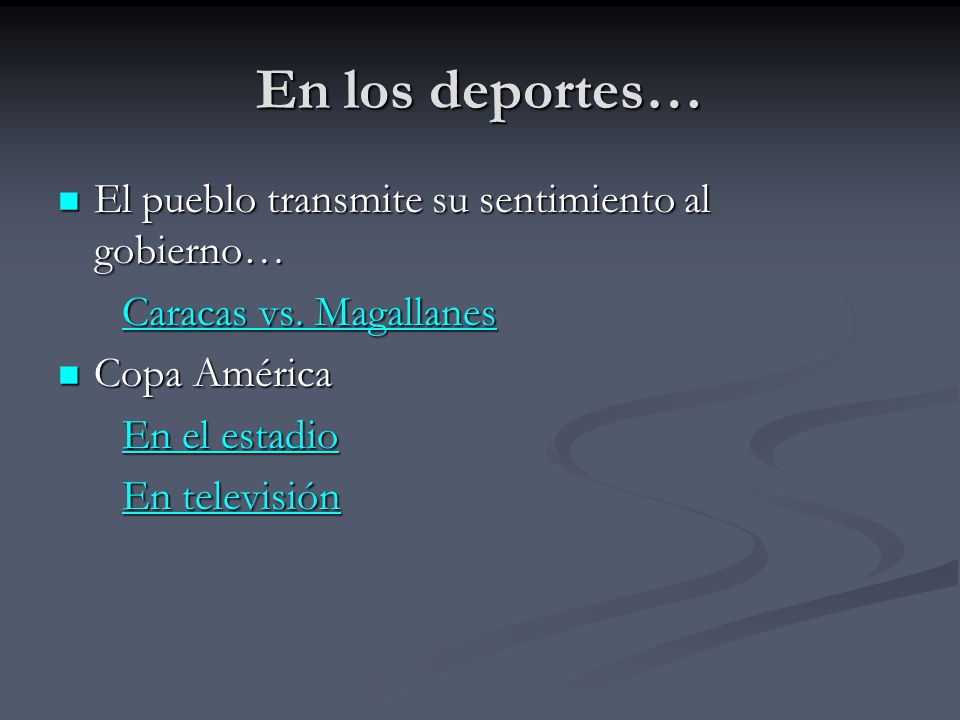 En los deportes… El pueblo transmite su sentimiento al gobierno…