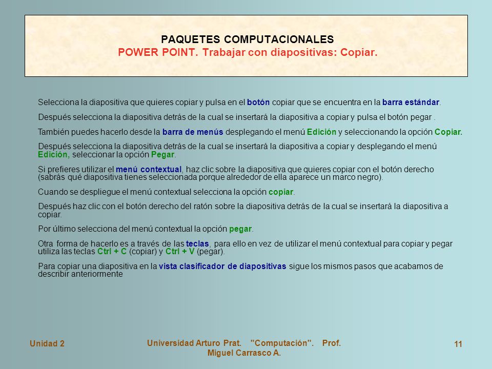 Universidad Arturo Prat. Computación . Prof. Miguel Carrasco A.