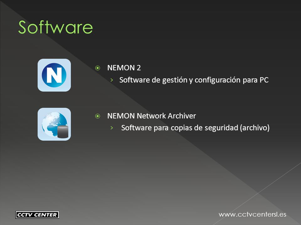 Software NEMON 2 Software de gestión y configuración para PC