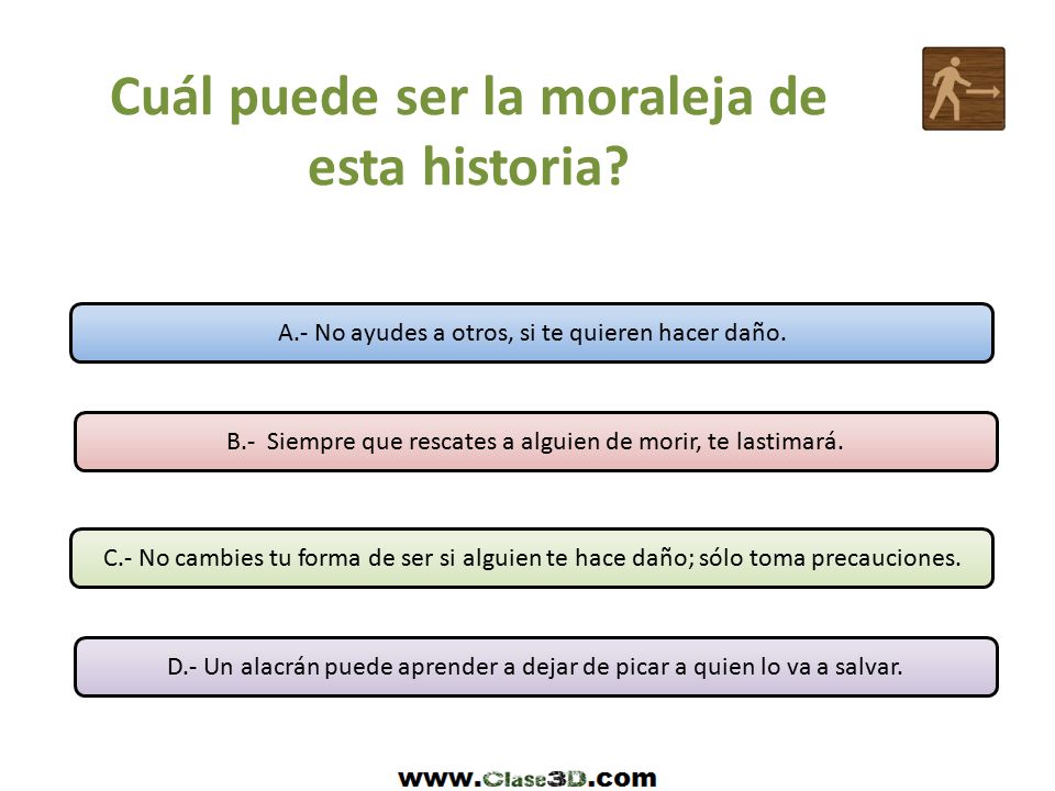 Cuál puede ser la moraleja de esta historia
