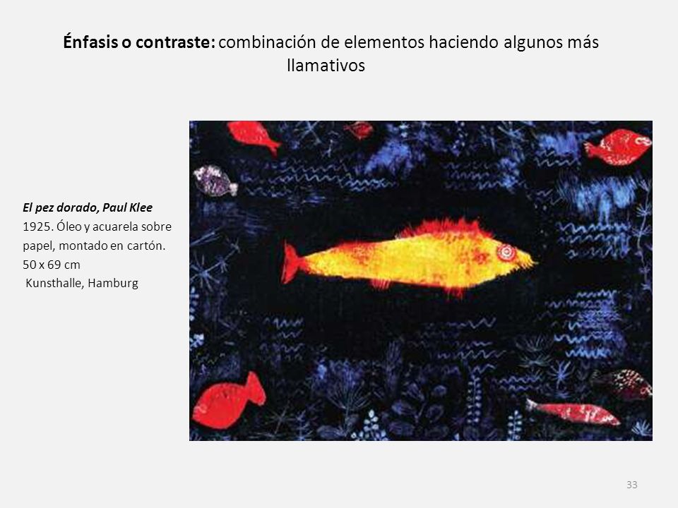 Énfasis o contraste: combinación de elementos haciendo algunos más llamativos