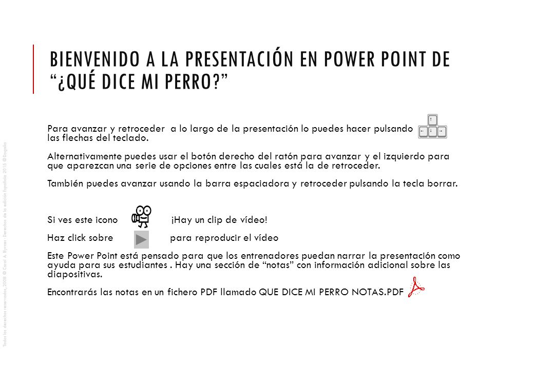 Bienvenido a la presentación en power point de ¿qué dice mi perro