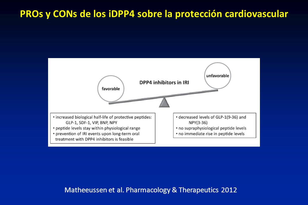 PROs y CONs de los iDPP4 sobre la protección cardiovascular
