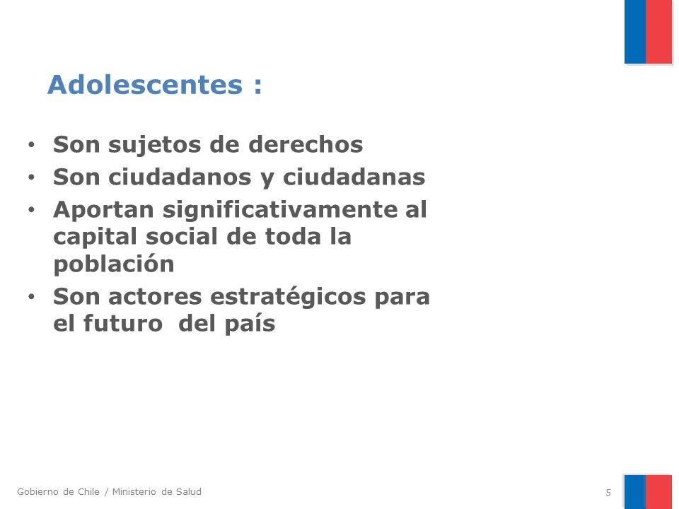 Adolescentes : Son sujetos de derechos Son ciudadanos y ciudadanas