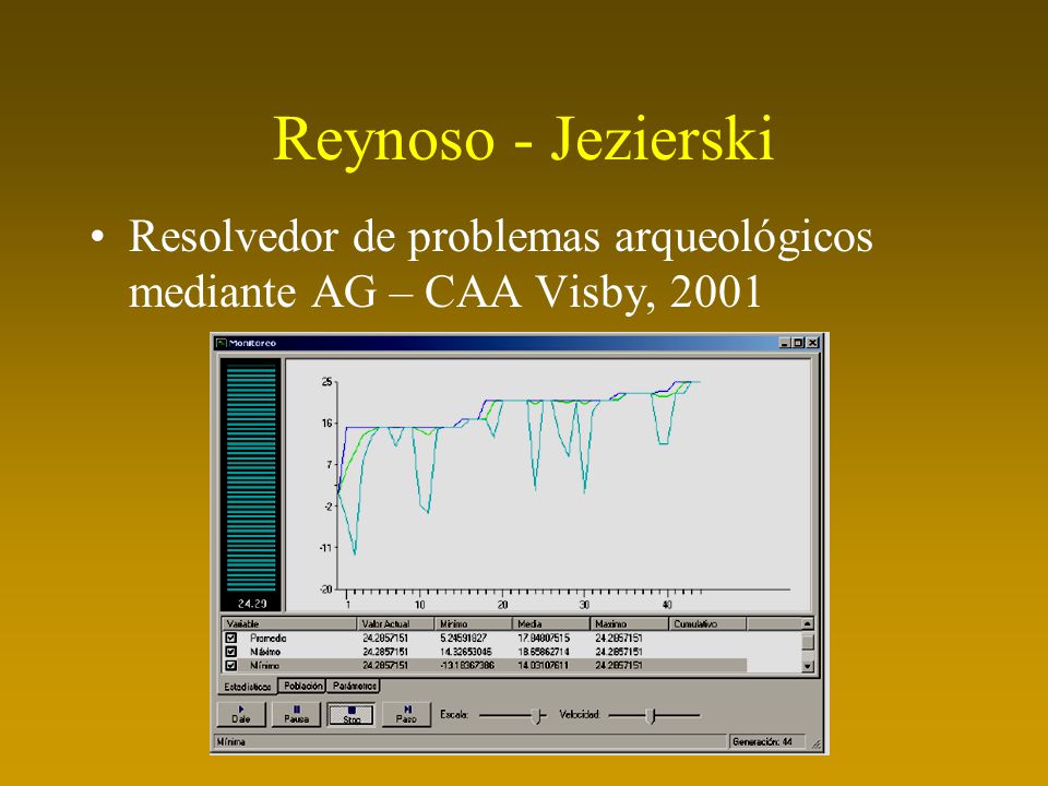 Reynoso - Jezierski Resolvedor de problemas arqueológicos mediante AG – CAA Visby, 2001