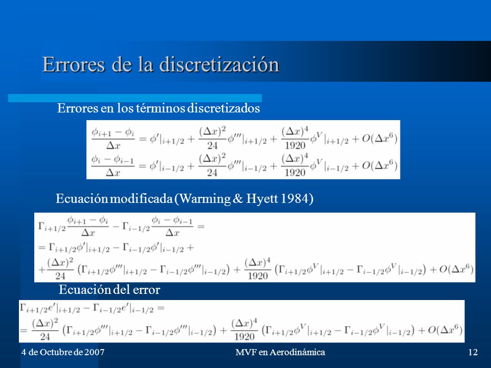 Errores de la discretización