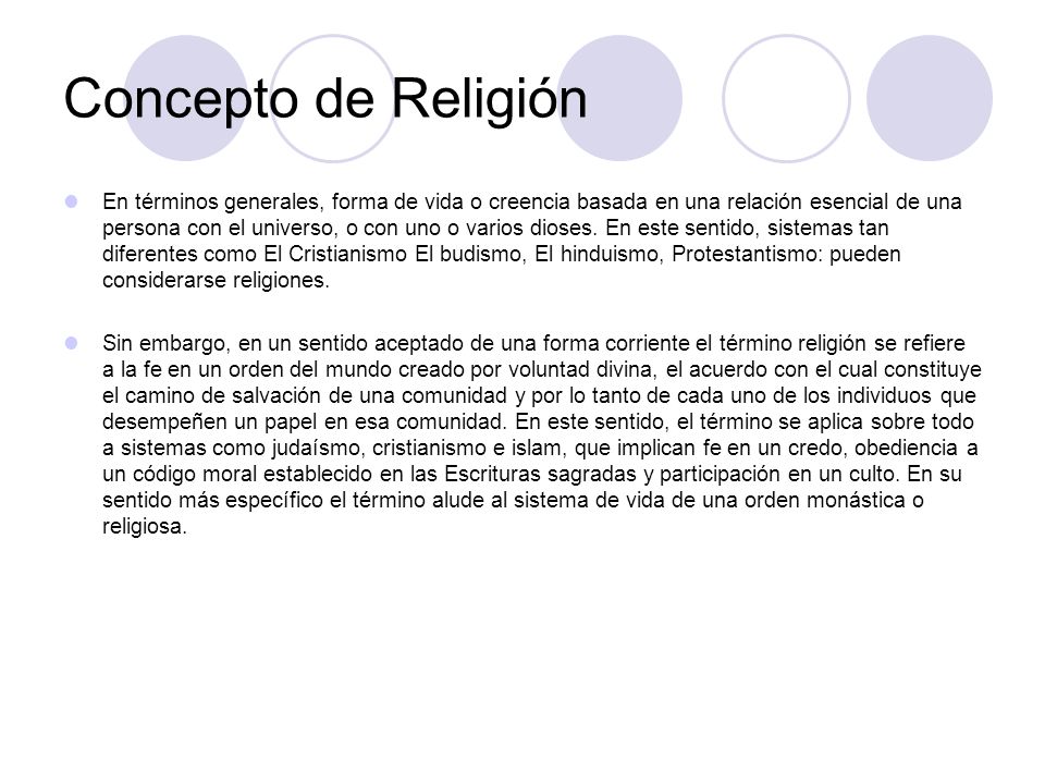 Concepto de Religión