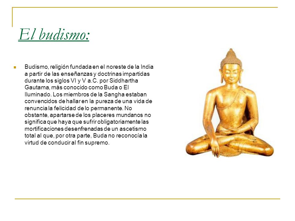 El budismo: